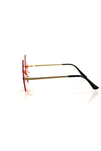 Mushroom Acrylic Sunglasses- Red