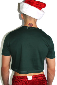 12 inches of Christmas Crop Tee-Green