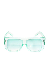 Flat Top Acrylic Sunglasses-Green
