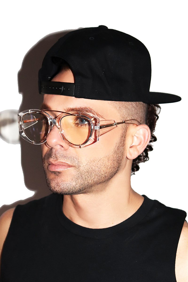 Acrylic Wire Aviator Sunglasses-Clear