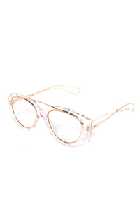 Acrylic Wire Aviator Sunglasses-Clear