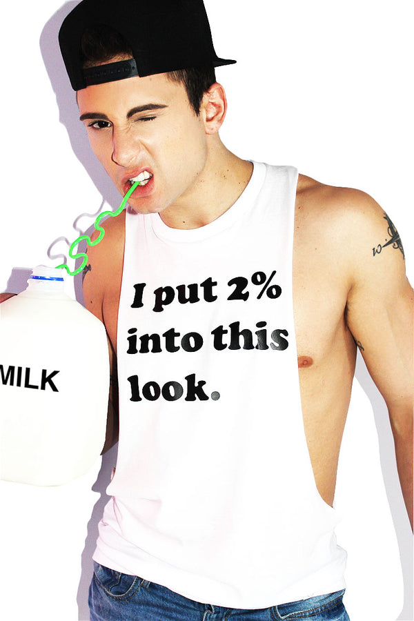 2% Milk Low Arm Shredder Tank in White