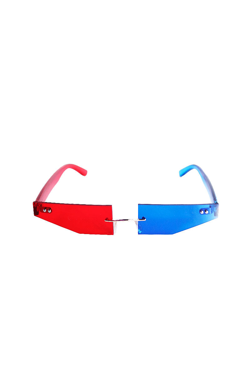 3D Peeper Acrylic Sunglasses- Red