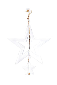 Thick Clear Acrylic Star Single Earring-Clear