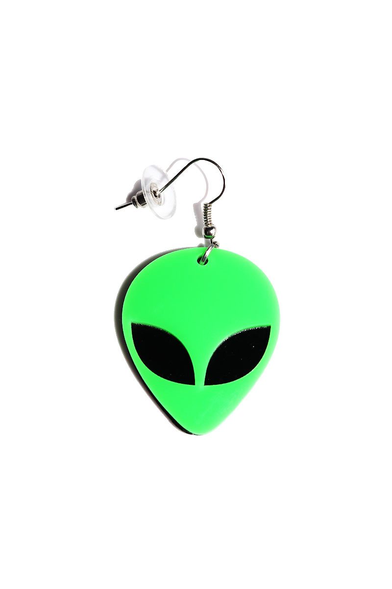 Alien Single Earring-Green