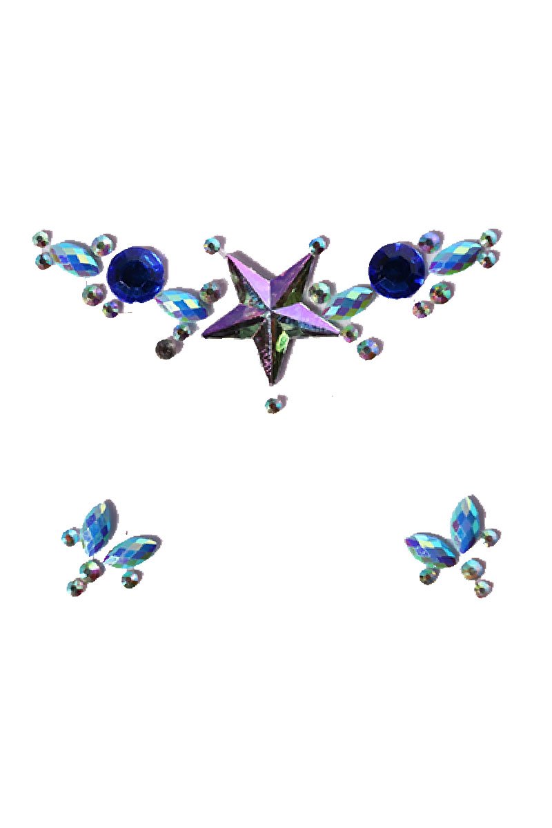 Marina Star Lower Back Gems  - Blue