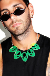 Area 51 Acrylic Necklace-Green