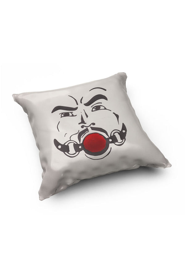 Ball Gag Pom Pom Throw Pillow-Cream