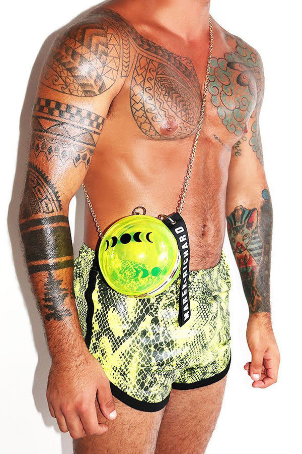 Full Moon Acrylic Cross Body in Neon Yellow