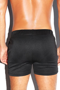 Bare Back Booty Shorts- Black