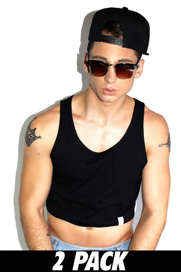 Multipack-Core Crop Racerback Tanks in Basics
