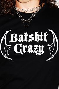 Batshit Crazy Tee-Black