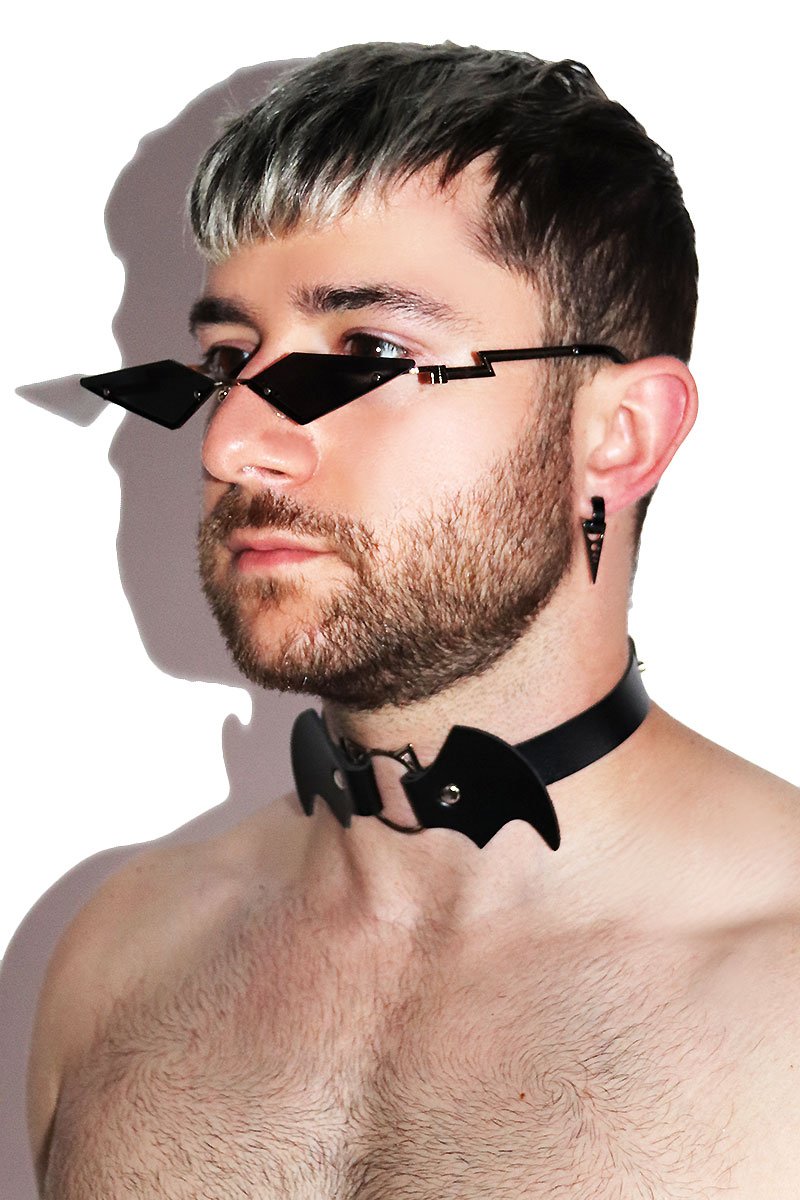 Batwing Choker Necklace- Black