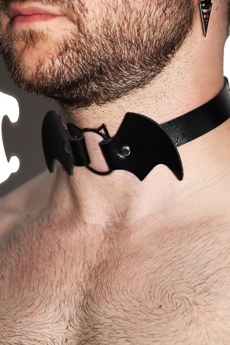 Batwing Choker Necklace- Black