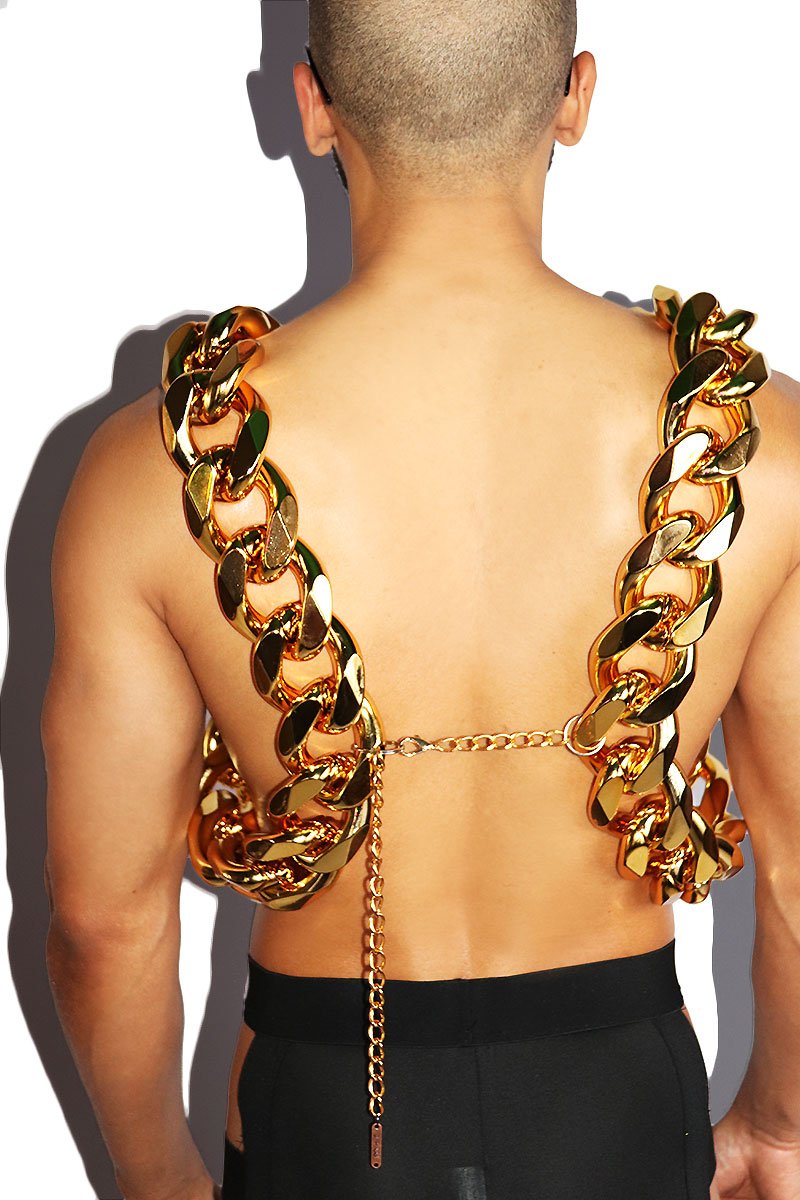 Gabriel Thick Chain Harness-Gold