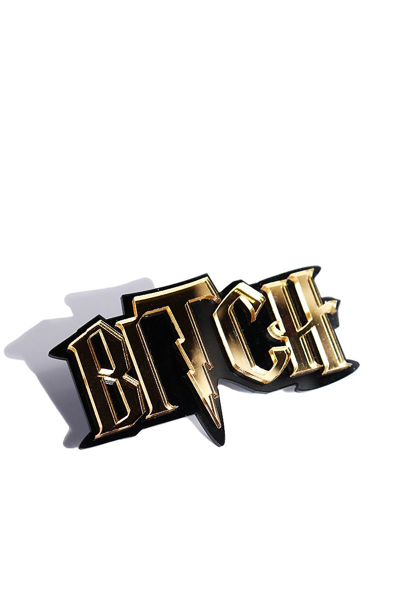 Bitch Adjustable Ring-Gold