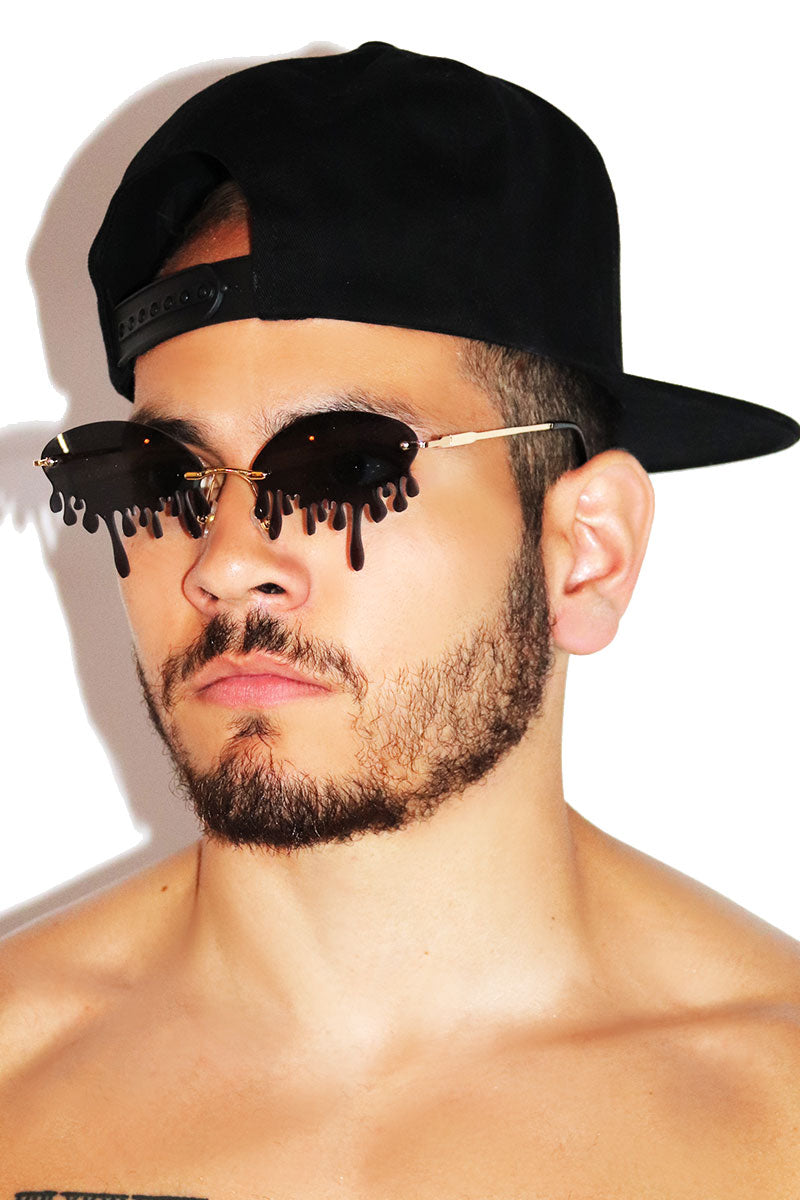 Thirsty Dripping Sunglasses-Black