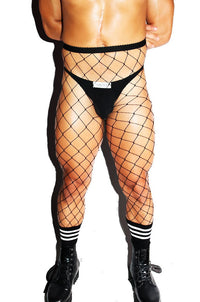 Very Wide Open Fishnet Tights- Black