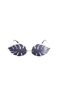 Palm Tree Acrylic Sunglasses- Black