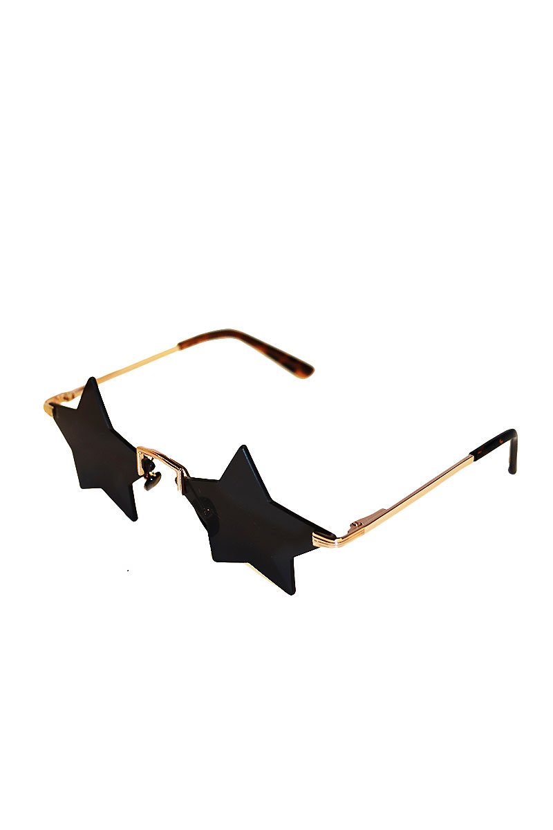 Star Frameless Sunglasses-Black