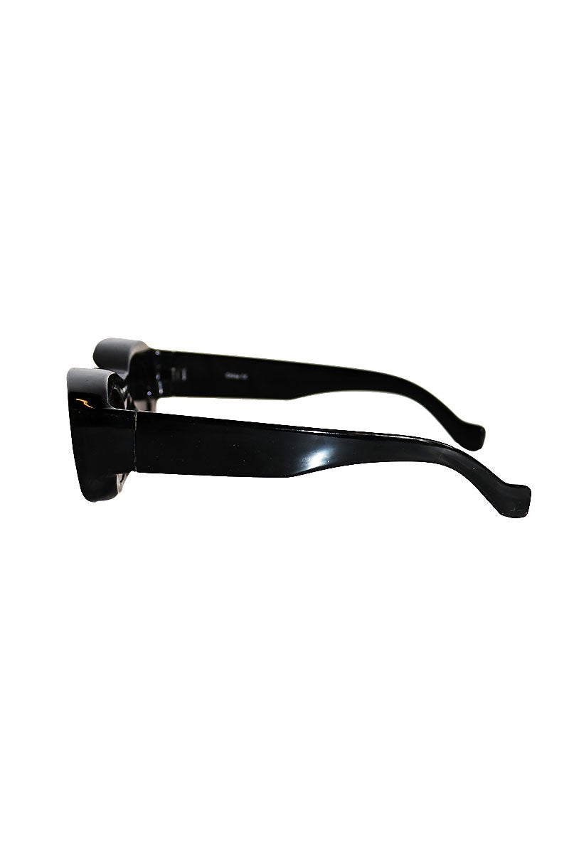 Cinema Round Sunglasses-Black