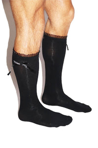 Kawaii Crew Socks- Black