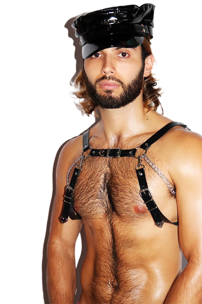 Yes Daddy Vegan Leather Harness- Black
