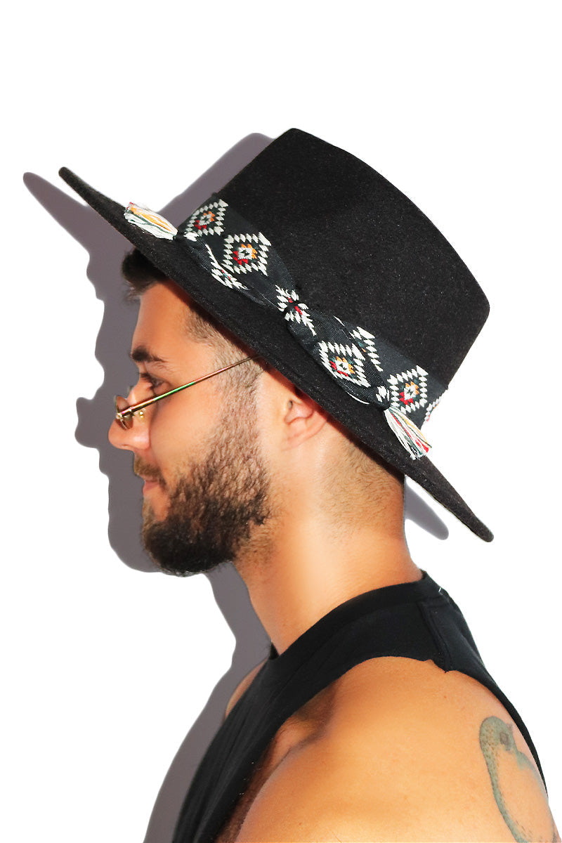 Nomad Wide Brim Felt Hat - Black