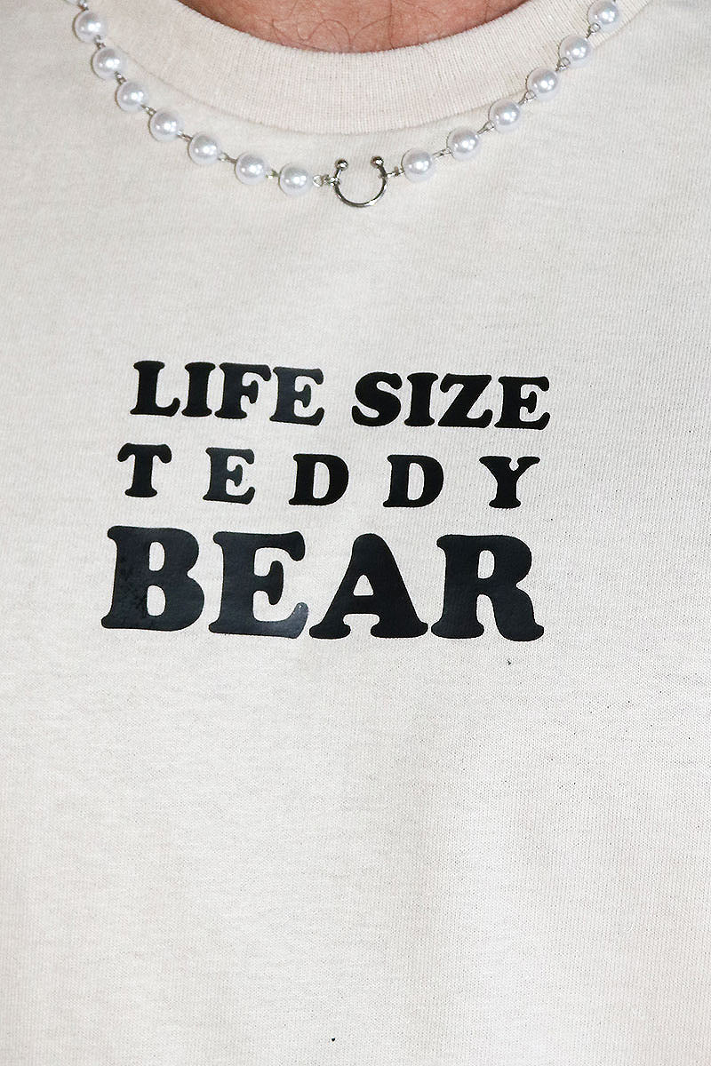 Life Size Teddy Bear Low Arm Shredder Tank-Tan