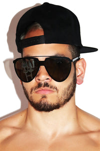 Double Entendre Sunglasses-Black