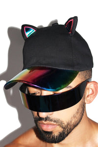 Cat Ears Spectrum Dad Hat-Multi