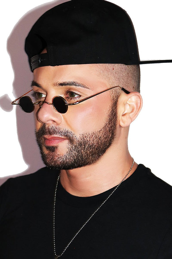 Cyber Punk Peepers Sunglasses in Black, view 2