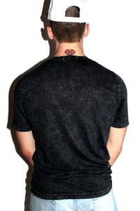 Bleeding Nose Acid Wash Tee-Black