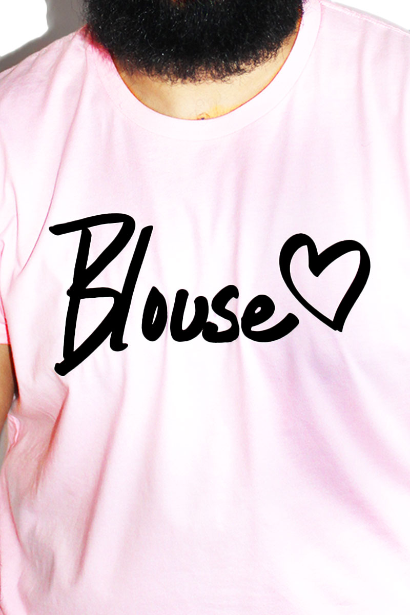 PLUS: Blouse Tee-Pink