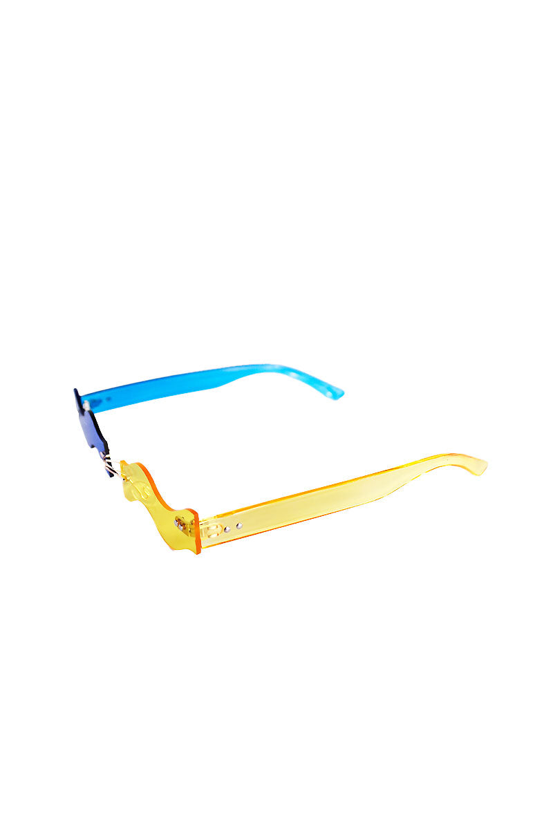 Wavy Peepers Acrylic Sunglasses- Blue