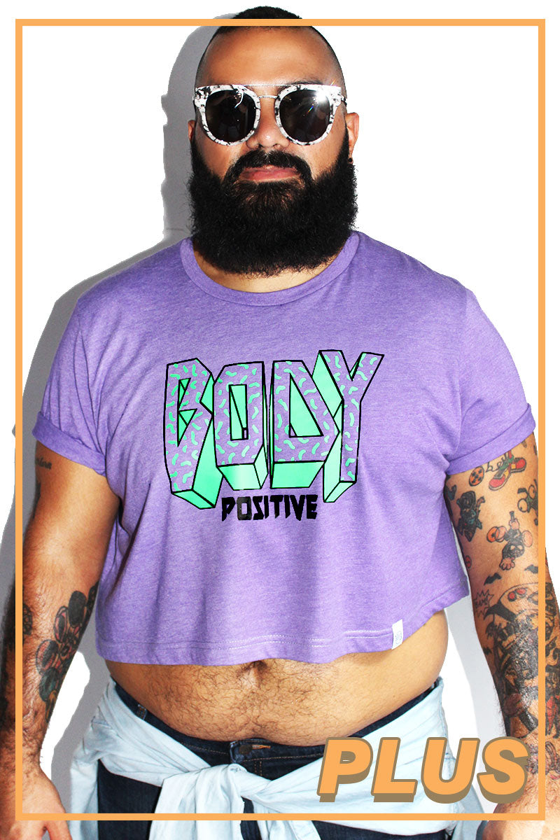 PLUS: Body Positive Crop Tee - Purple