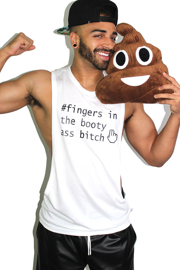 # Fingers- Low Arm Tank in White, view 2