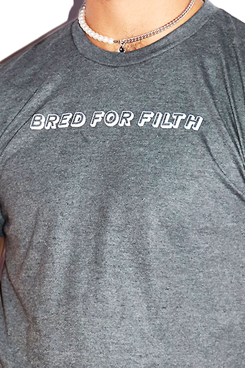 Bred For Filth Tee-Dark Charcoal
