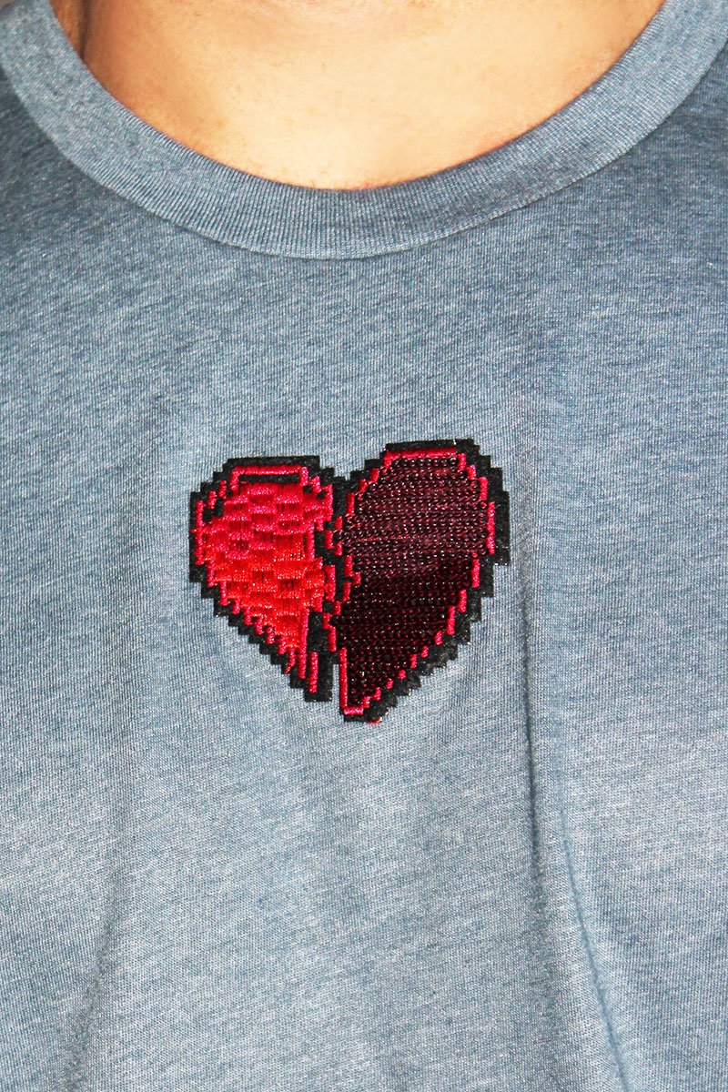 Broken Heart Low Arm Shredder-Heather Slate
