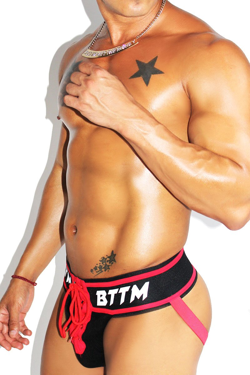 Bottom Laceup Jock-Red