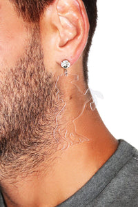Buck Wild Acrylic Single Earring-Clear