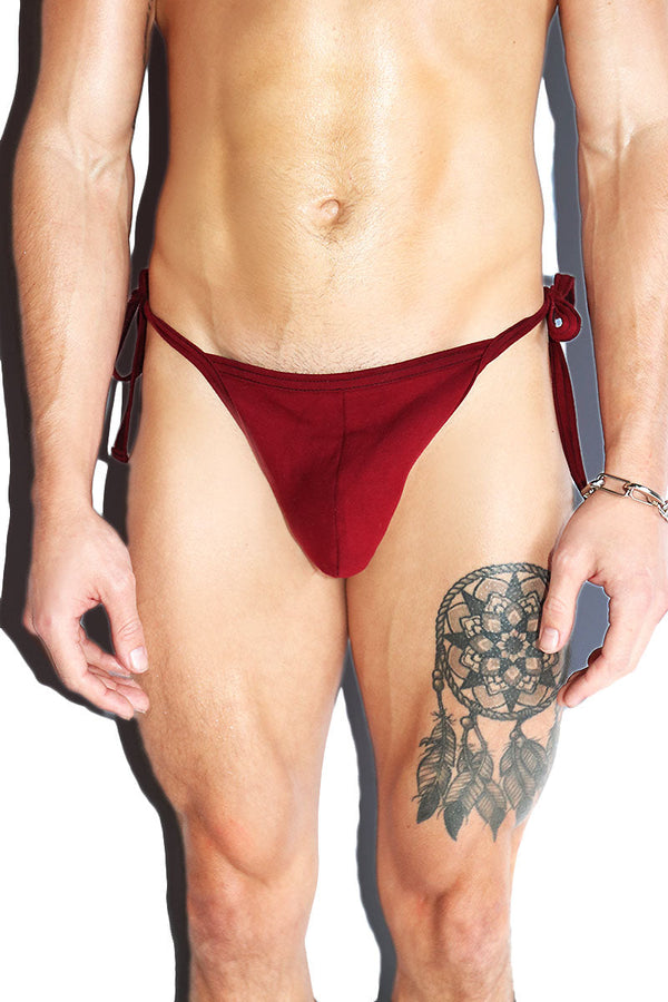 Men's Thong Burgundy