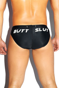 Butt Slut Swim Bikini- Black