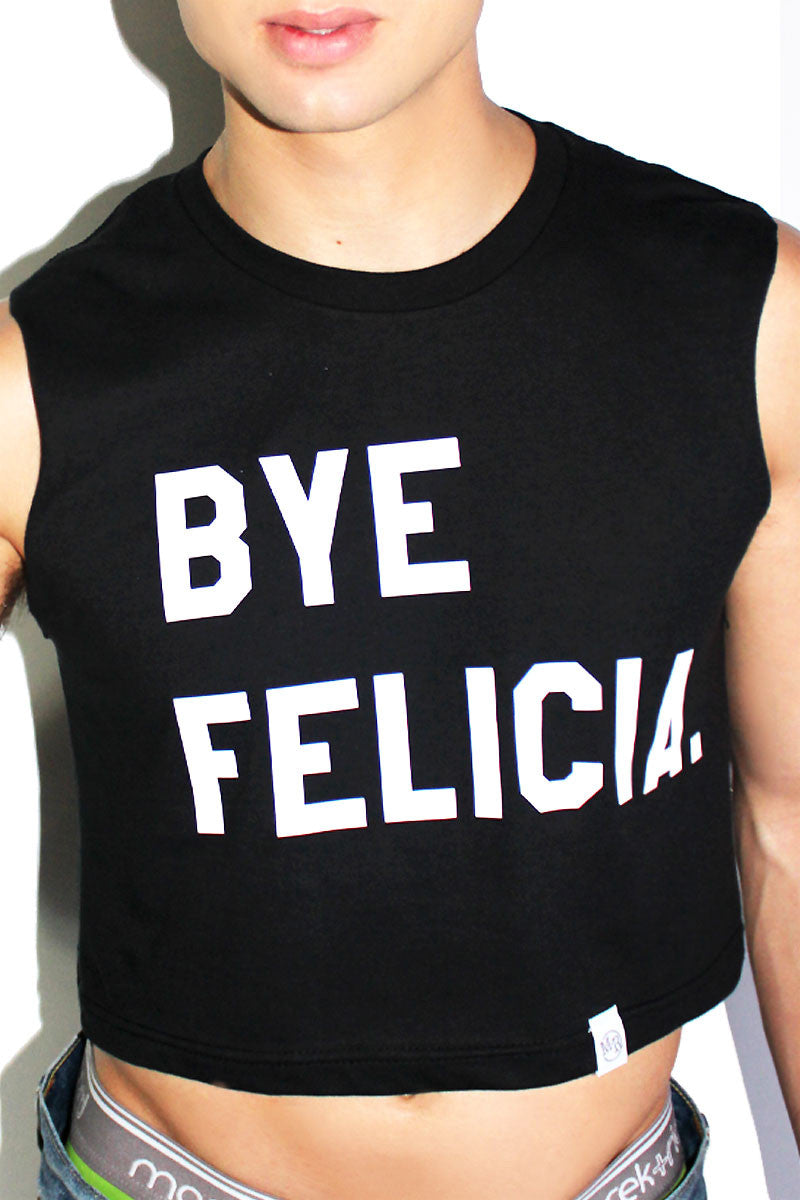 Bye Felicia Crop Tank-Black
