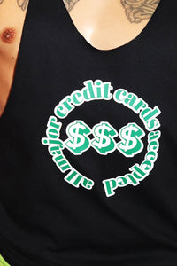 All Credit Cards Accepted String Tank- Black