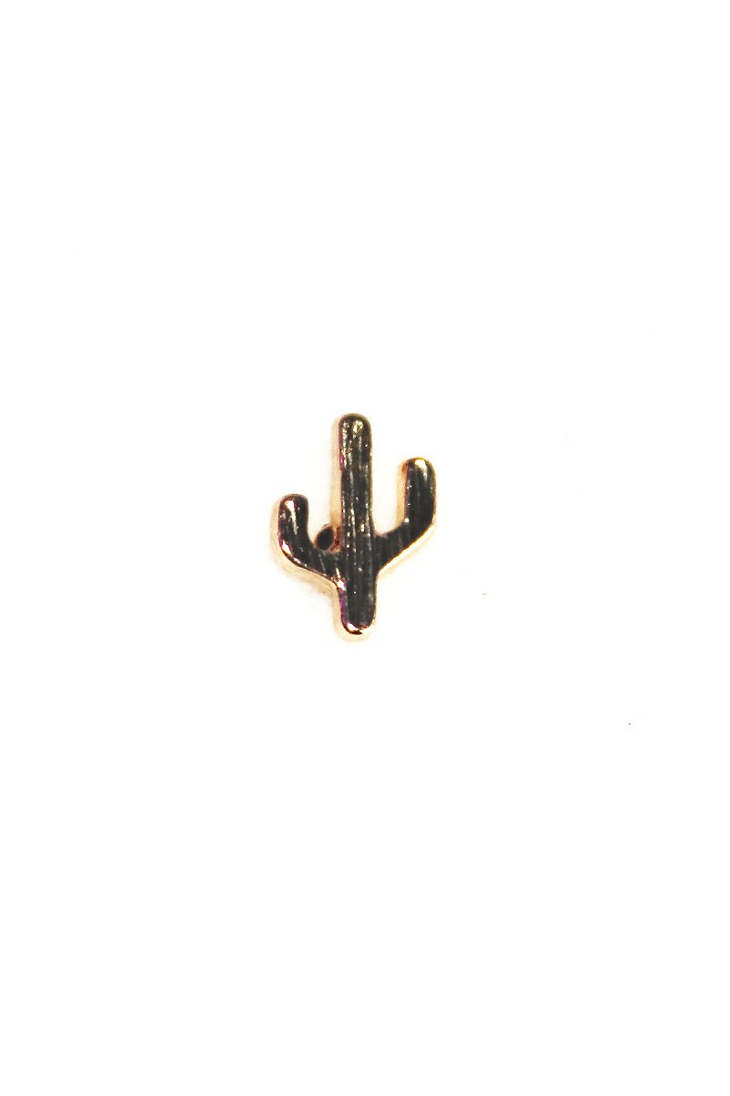 Mini Cactus Single Earring- Gold