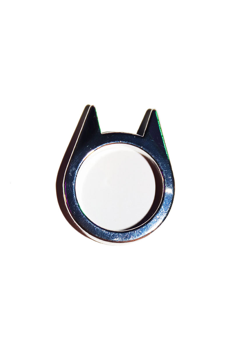 Devil Horns Thumb Ring- Silver