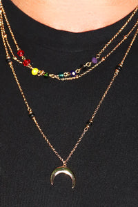 Chakra Crystal Balance Necklace - Multi