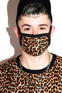 Cheetah Please Face Mask- Black