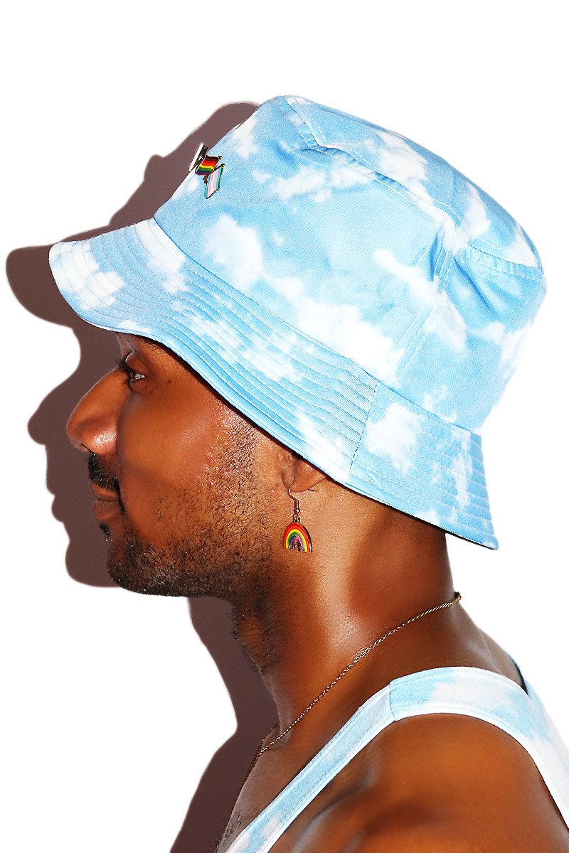 Gay Enamel Pin Cloud Bucket Hat -Sky Blue